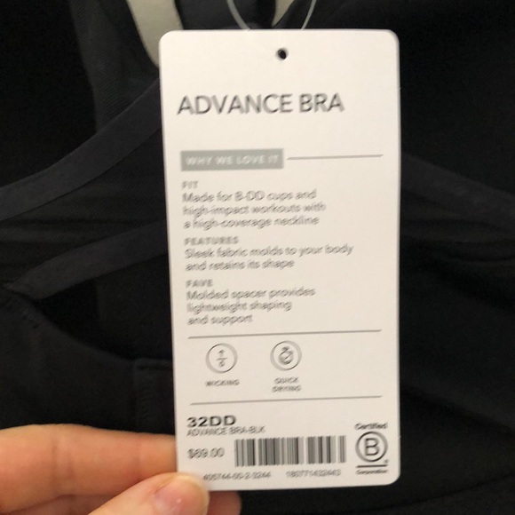 Athleta Advance Bra Black NWT Adjustable 32DD - Picture 6 of 6